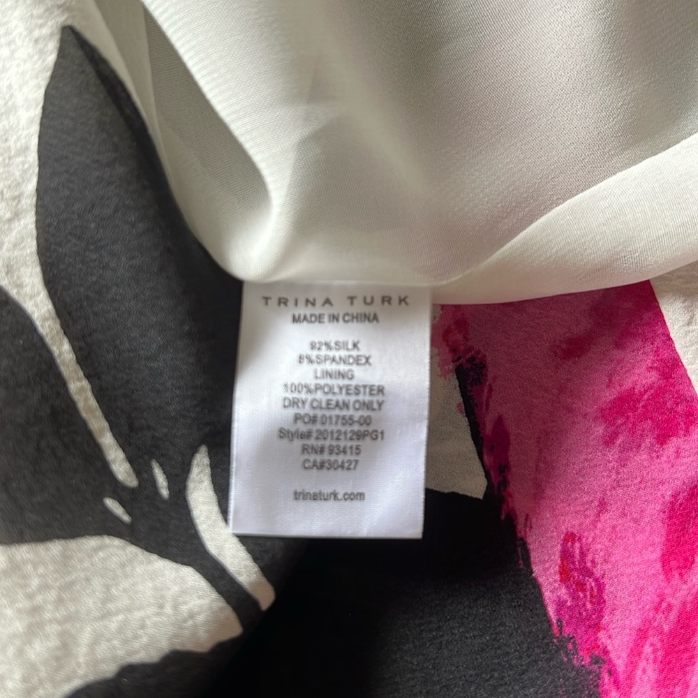 Trina Turk Silk Floral Print Halter Top Size L - Picture 8 of 9